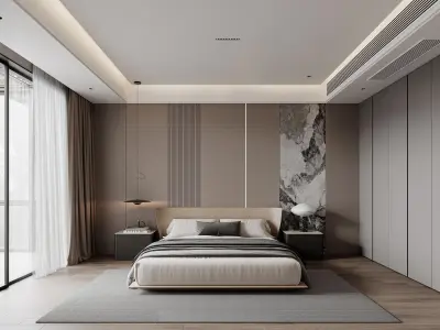 Bedroom interior scenes 3D model V4