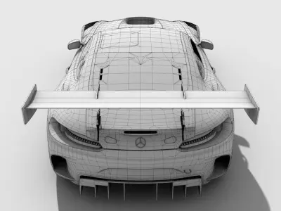 Mercedes-Benz AMG GT3 Low-poly 3D model