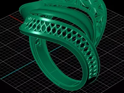fusion gold ring luxury 3D print model get