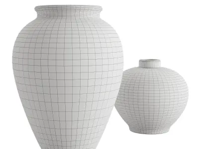 Ophelia Matte Natural Vase 3D model