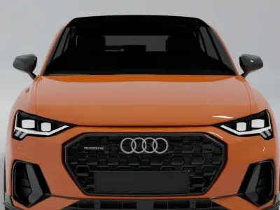 Modeled Audi Q3 urban vehicle Low-poly 3D model