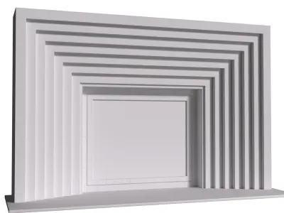 Marble Fireplace modern ArtDeco 3D model