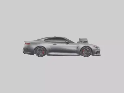 Performance Coupe with Turbocharger model Low-poly 3D model
