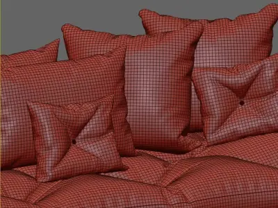 Decorative Pillows Set 6 3D model