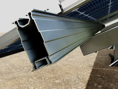 Lightweight Ground Solar Construction Type-1 3D model