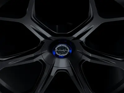 High-poly Brixton Forged MW03 wheel model  3D model