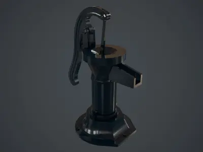 Hand Pump 2A Low-poly 3D model