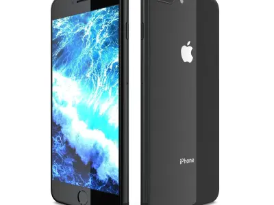 Apple iPhone 8 Plus Space Gray 3D model