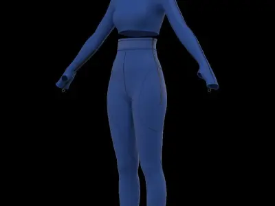 Women sportswear package 8 3D model