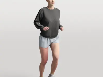 Humano Running Woman 0804 3D model