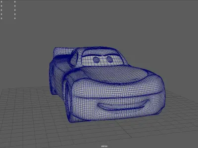 Lightning McQueen Low-poly 3D model