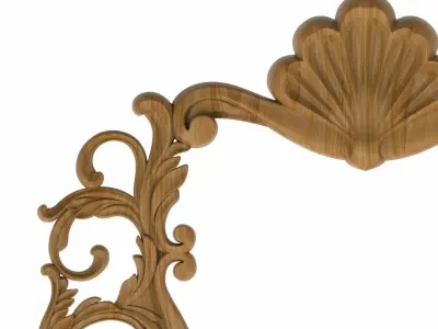 Carved picture frame STL 3D model 96
