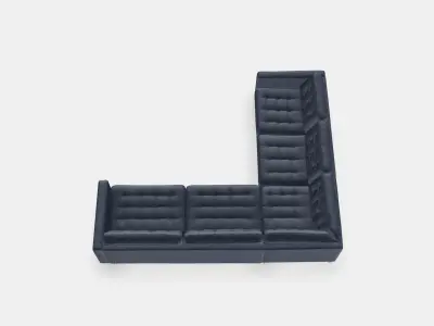 LANDSKRONA corner sofa 5-seater Low-poly 3D model
