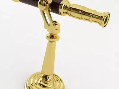 Brass Desk Telescope 3D model