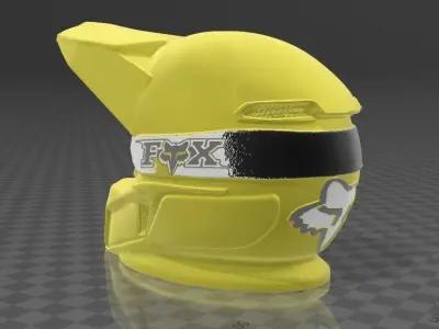 helmet fox motocross minimalist 3D print model