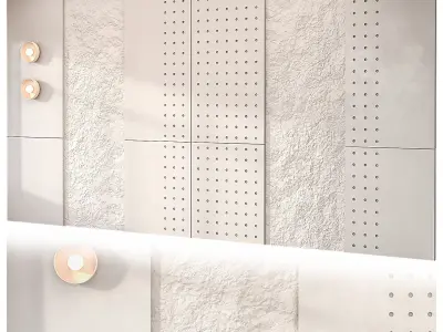 Wall rock panel 01 3D model