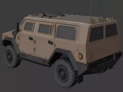 Armored Tactical Military Vehicle PBR  3D model