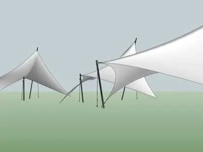 fiber tensile sketchup model 3D model