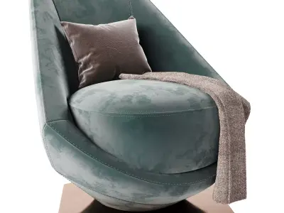 Swivel armchair By Arketipo 3D model