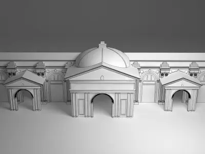 English Facade 3D model get