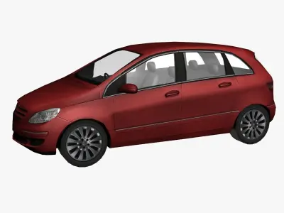 Low Poly Generic Red Car Low-poly 3D model