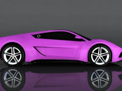 Saleen S5S Low-poly 3D model