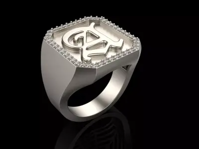 Signet ring model 1015 3D print model