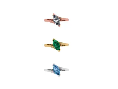 Engagement Ring Free 3D print model 8