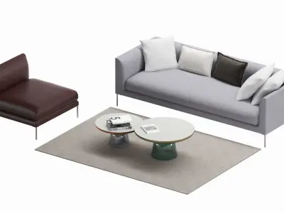 Sofa Wendelbo Set 01 premium 3D model
