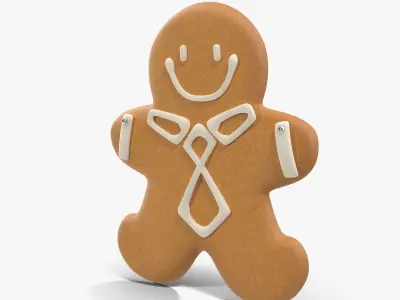 Gingerbread Cookie 2 Low-poly 3D model