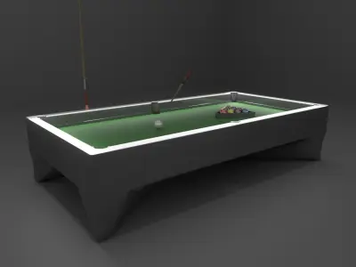 Billard Table Low-poly 3D model