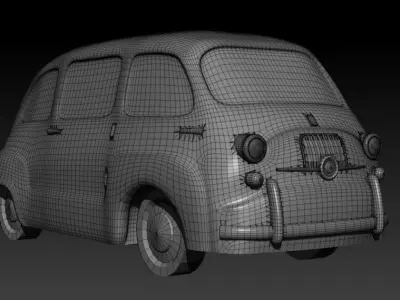 Fiat 600 Multipla scale 1-160 3D print model