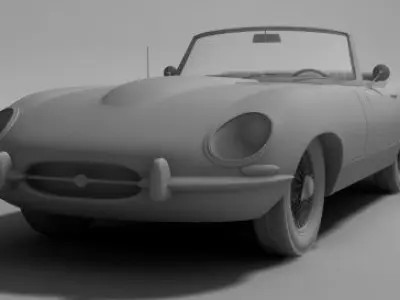 Jaguar EType Convertible 3D model 3D model