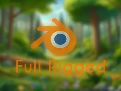 Bouncy Bunny 3D Rabbit Model Realistic  hare toon Low-poly 3D model