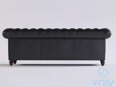Decorative set Statue Sofa Table  Low-poly 3D model