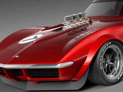 Chevrolet Corvette C3 1969 pro touring 3D Model 3D model
