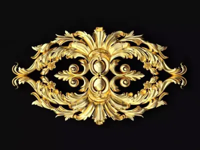 Central decor ornament for furniture 3D model 843