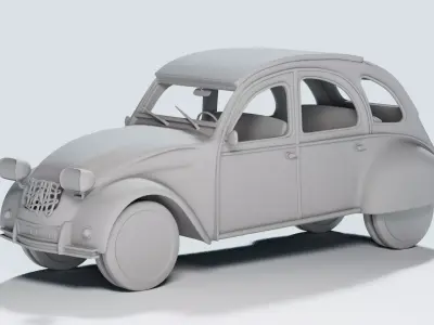 Citroen 2cv car 3D model