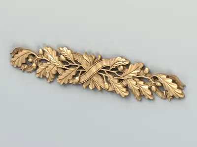Carved decor horizontal 038 3D model