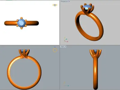 ring gold Free 3D print model