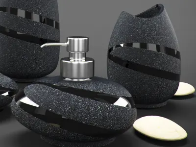 bathroom accessories 01 3D model