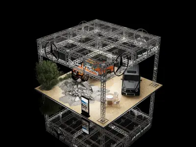 Booth Exposition Car 3D model