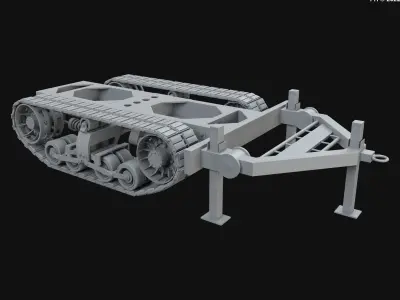 Trailer Track-clay version 3D model
