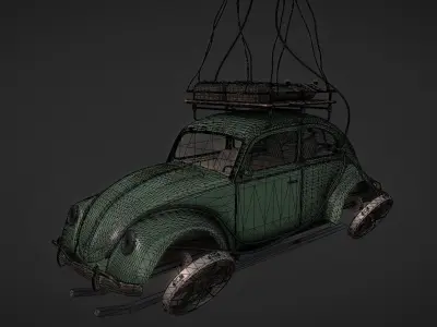 hover car Low-poly 3D model