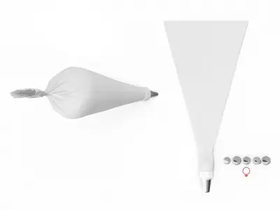 Piping bag kit 3D model