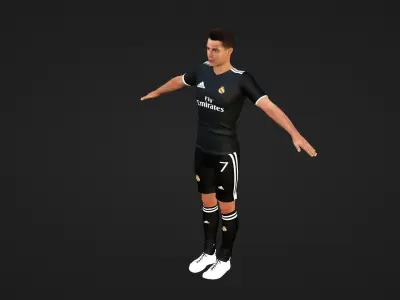 Cristiano Ronaldo - Real Madrid Low-poly 3D model