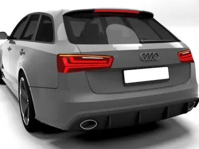 AUDI RS6 2015 Low-poly 3D model