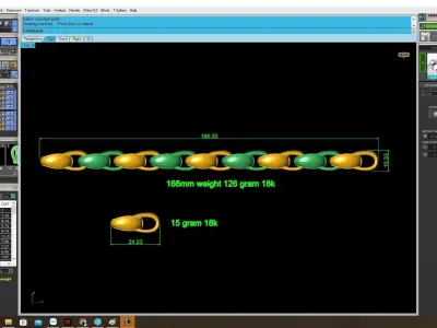 Luxury Lock Chain Bracelet 3D Model for Jewelry  4042 3D print model