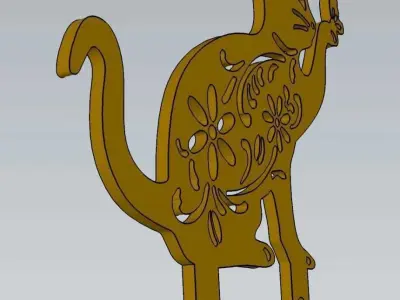 Wonderful Artificial Cat Home and Garden Outdoor Lawn Decor 3D model get