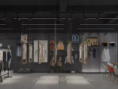 Shoe store interior 3D model
